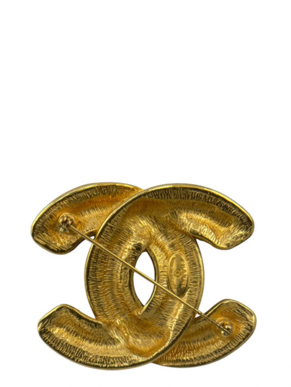 Chanel Vintage CC Gold-Plated Brooch